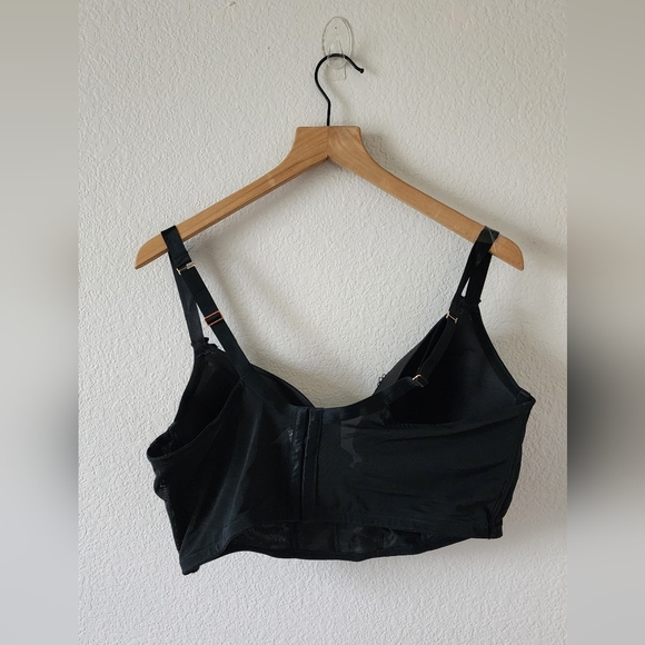 Cacique Boost Plunge 42DD Underwire Black Gold Lace Bra - Picture 2 of 9